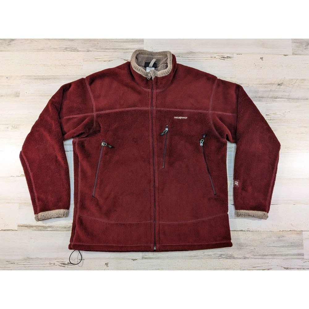 Vintage Patagonia R4 Regulator Fleece Jacket Mens XL Burgundy USA Made 36100F5